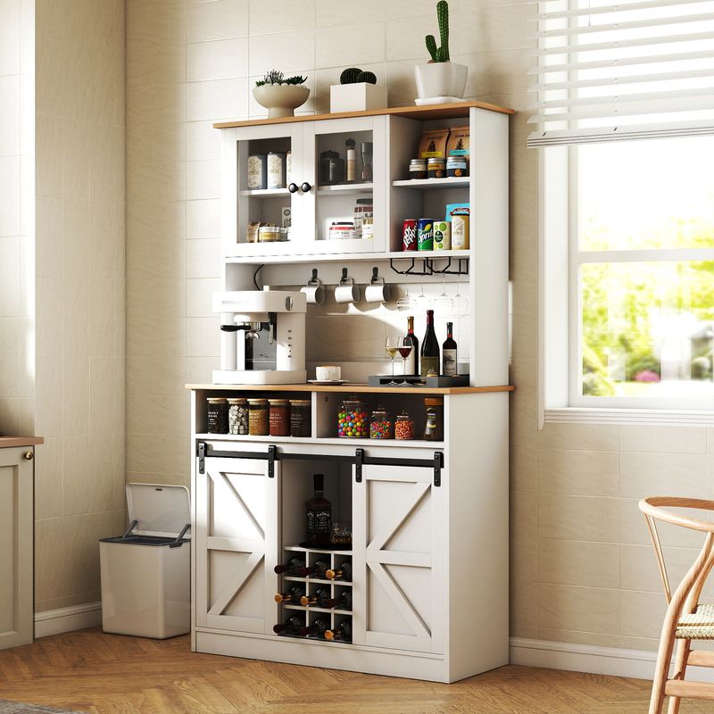 Side View of the bar cabinet with LED light