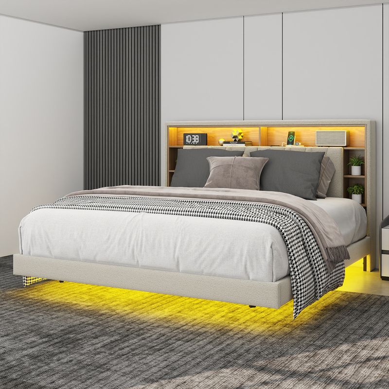 white bed frame