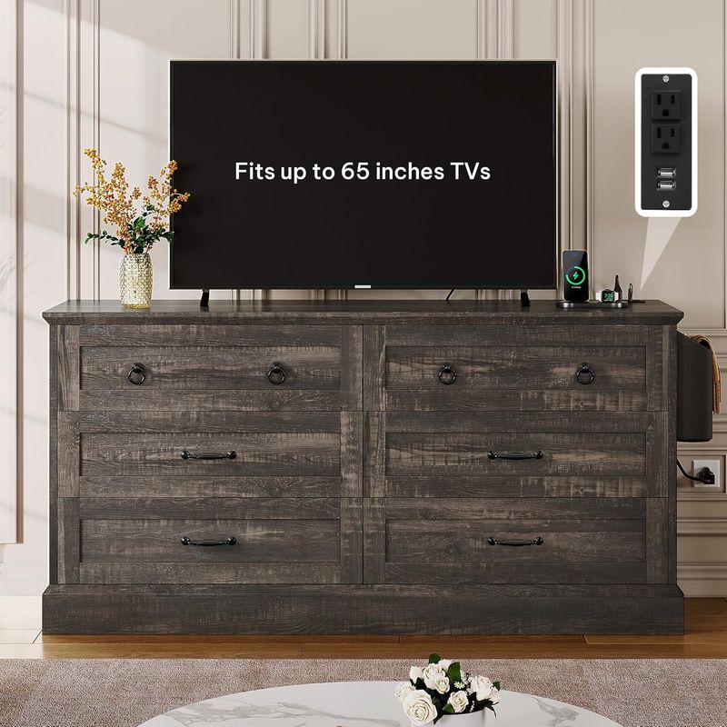 Front view of the tv stand