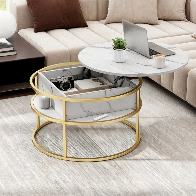 faux marble coffee table