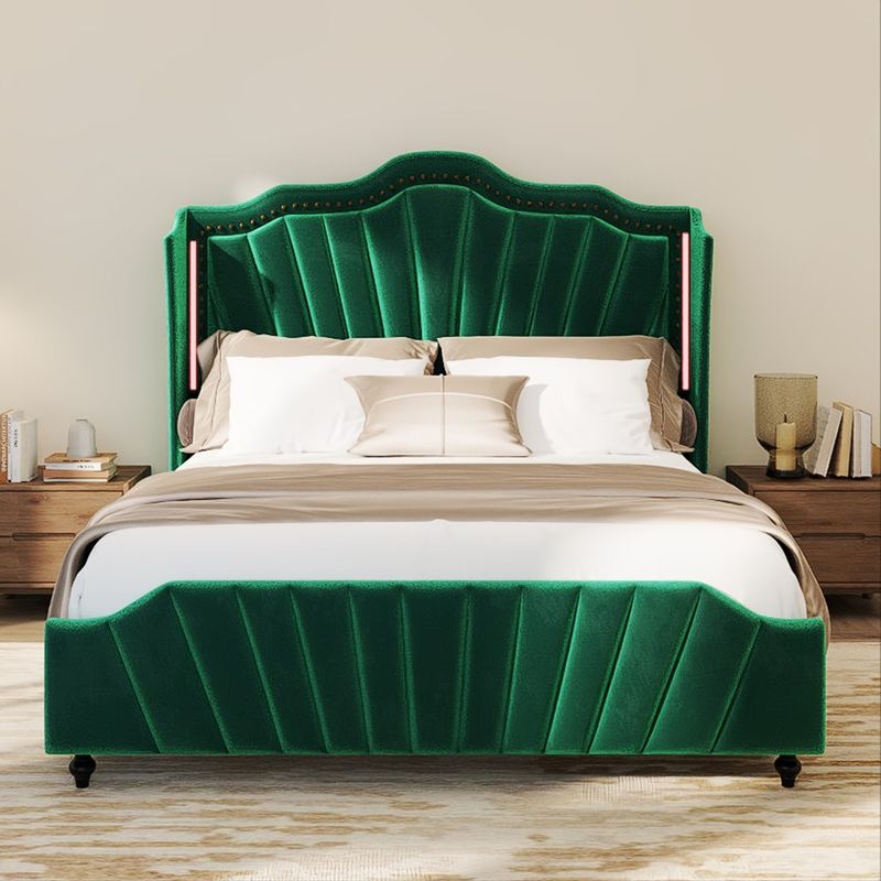 velvet queen bed frame