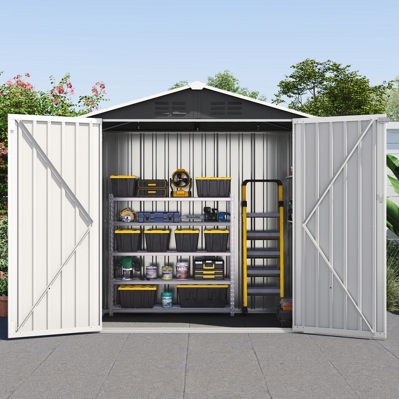 Outdoor shed building that can be used to store various tools