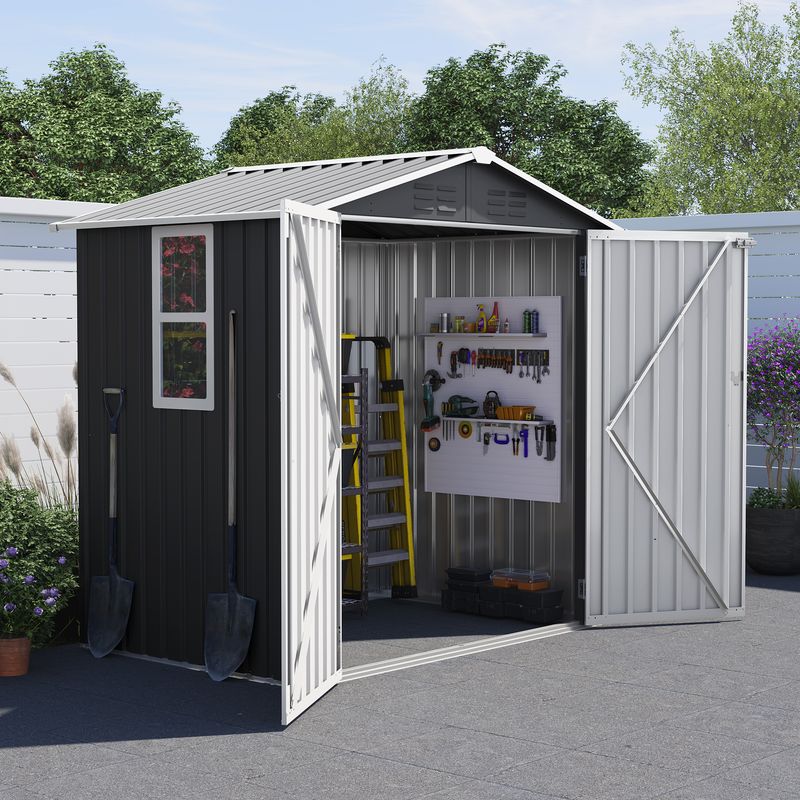 Outdoor shed building that can be used to store various tools