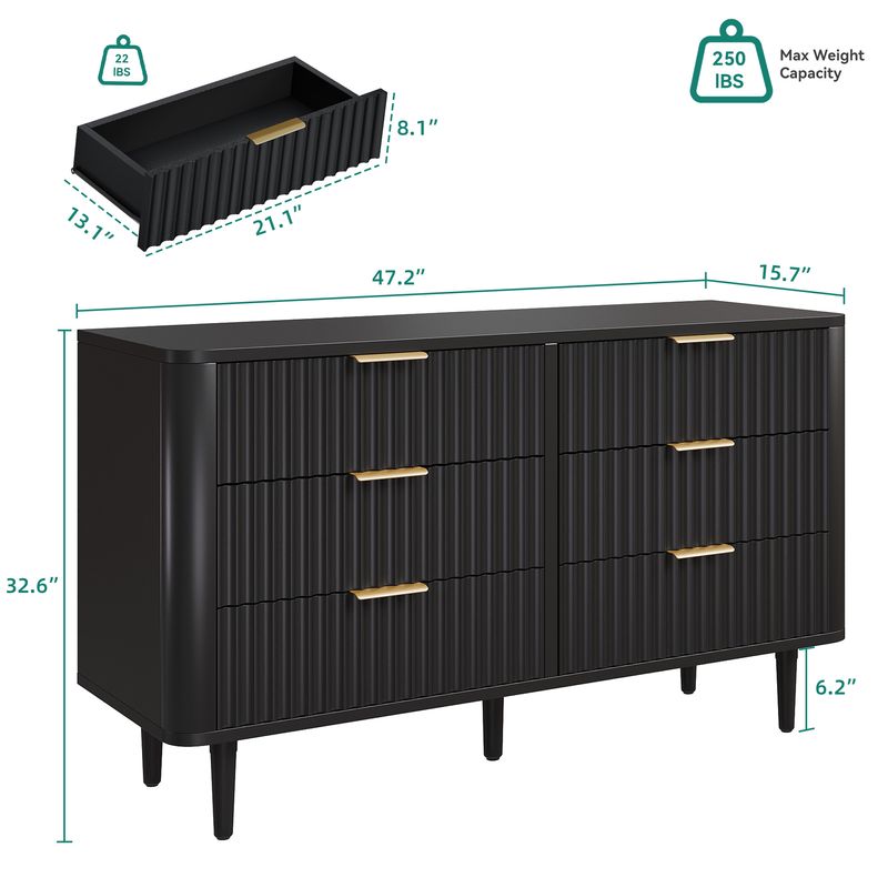 6 Drawer Chest Dresser