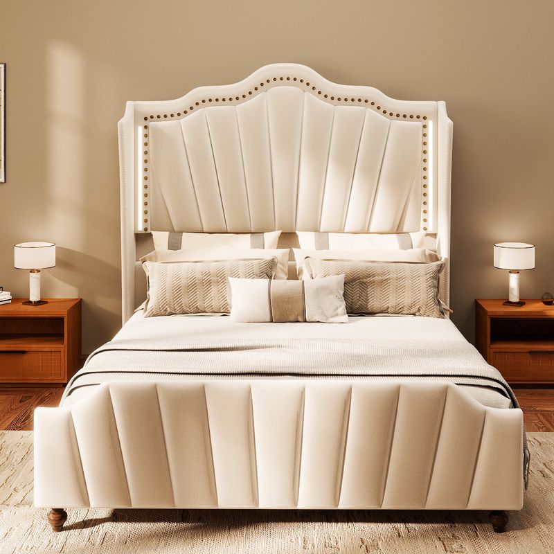 queen bed frame with headboard