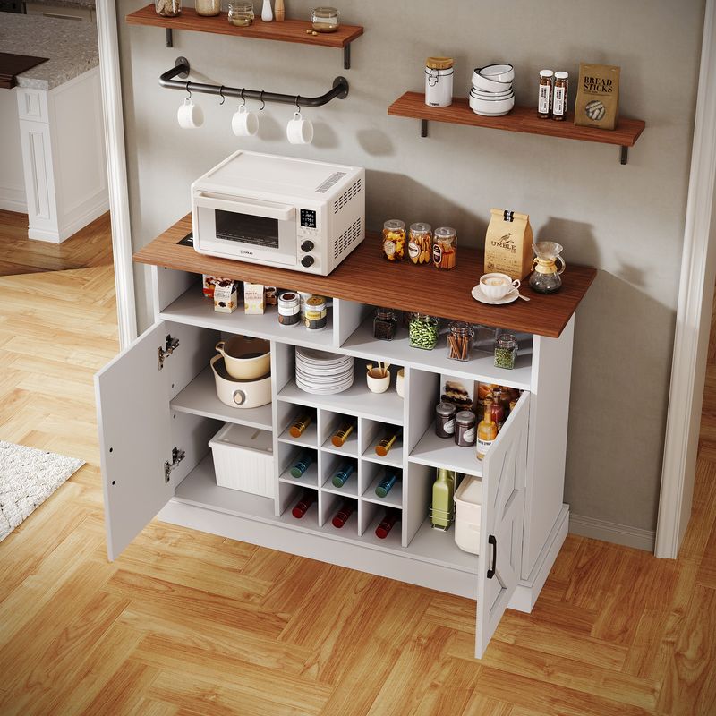 Top view of the coffee bar cabinet