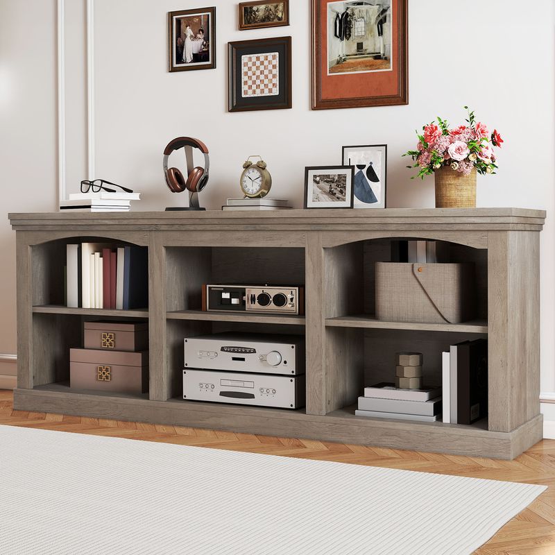mid century arch design tv stand​, arch tv stand, arch design tv stand, grey tv stand, grey wood tv stand, 70 inch grey tv stand, grey wash tv stand​