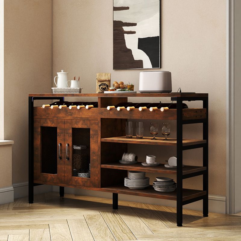 Side view of the buffet bar cabinet​