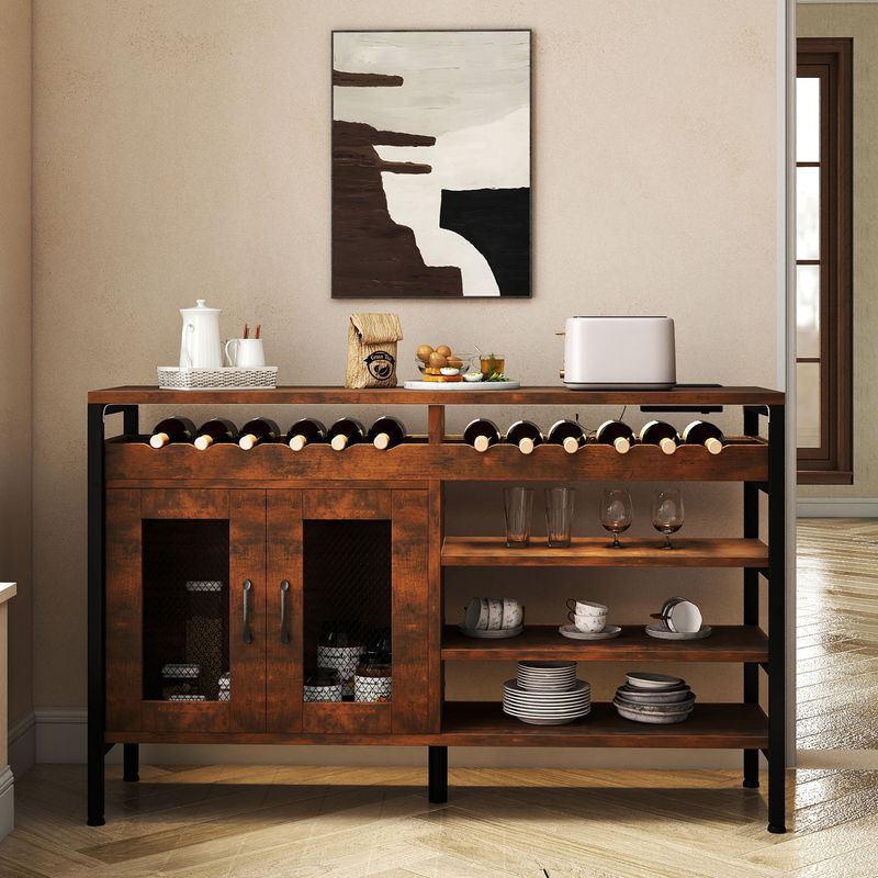 Front view of the buffet bar cabinet​