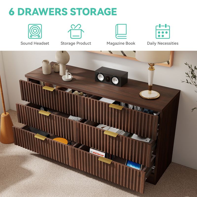 6 drawer bedroom dresser