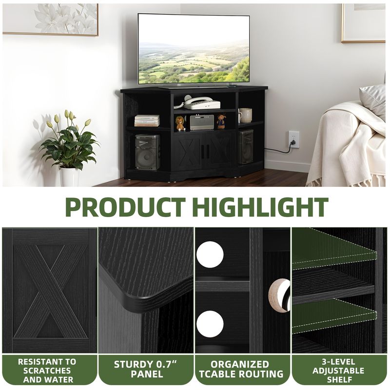 corner farmhouse tv stand​