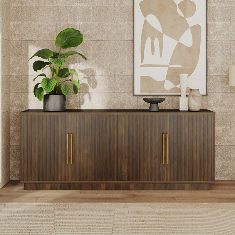 walnut mid century tv stand, walnut tv stand, mid century tv stand​, tv stand with cabinets, walnut tv stand 70 inch​, fluted tv stand, fluted tv stand 70 inch​, 70 inch tv stand