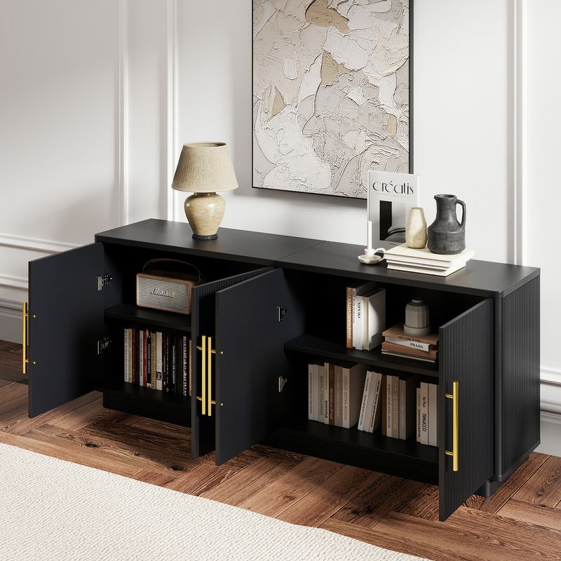 black 70 inch tv stand