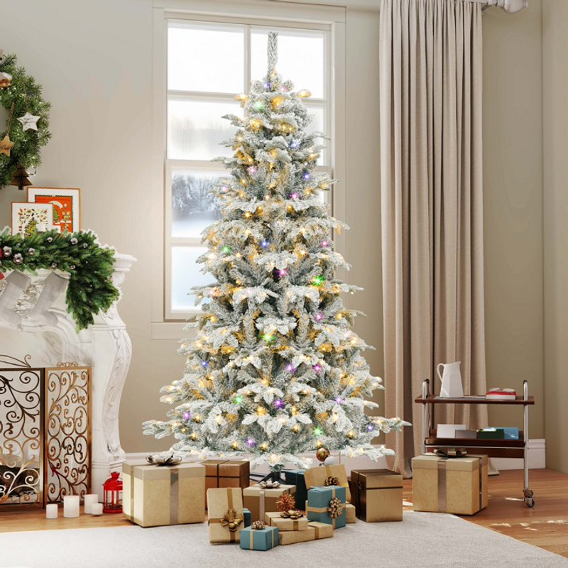 Beautiful white flocked christmas tree for Christmas