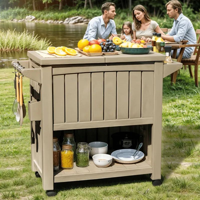 rolling cooler cart