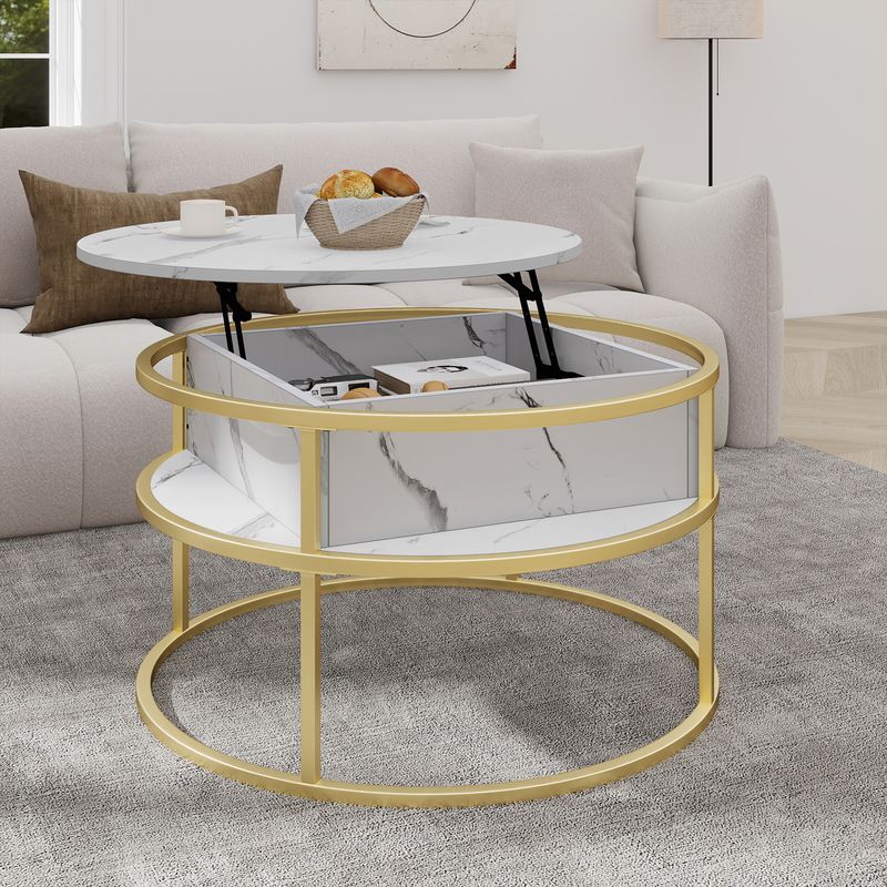 faux marble coffee table
