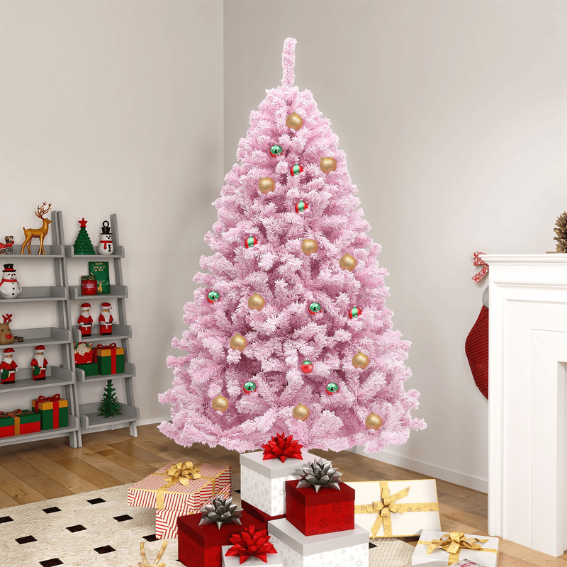 pink artificial christmas tree
