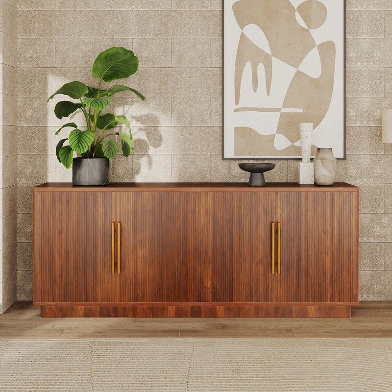 walnut mid century tv stand, walnut tv stand, mid century tv stand​, tv stand with cabinets, walnut tv stand 70 inch​, fluted tv stand, fluted tv stand 70 inch​, 70 inch tv stand