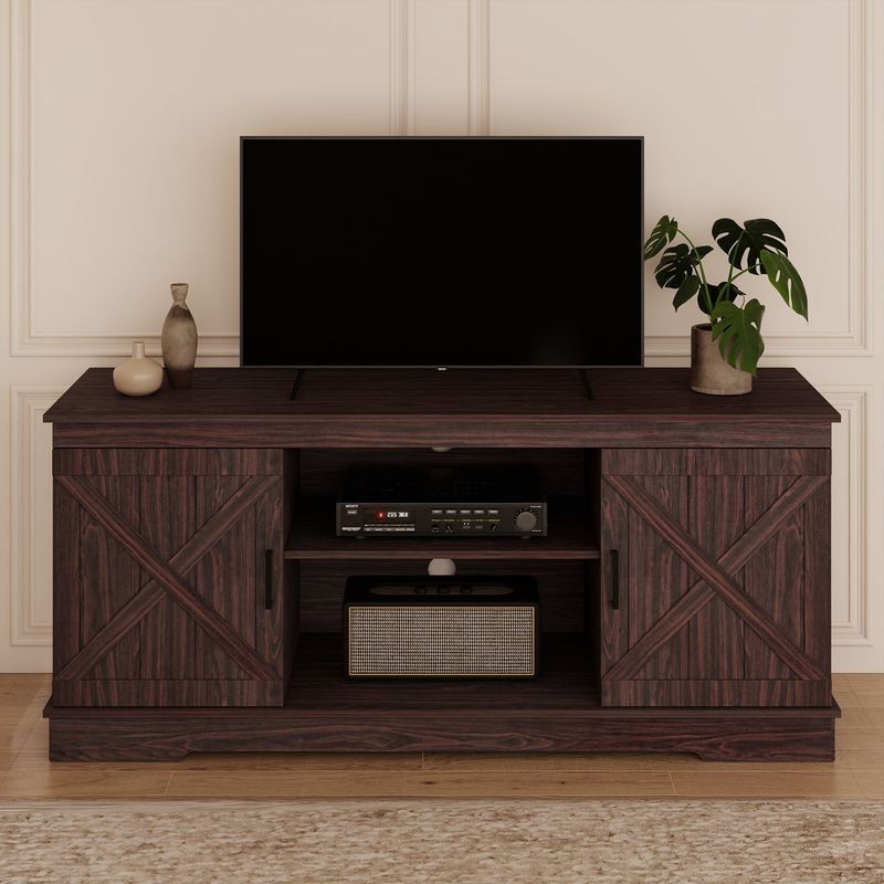 retro tv stand, retro wood tv stand​, tv stand with barn doors, tv stand, farmhouse tv stand​, tv stand with shelf, tv stand with cabinets​