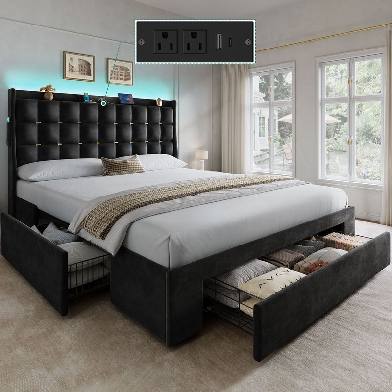 black velvet queen bed frame, black velvet bed frame, velvet bed frame, queen velvet bed frame with storage​, velvet queen bed frame with headboard​, velvet bed frame, velvet queen bed frame