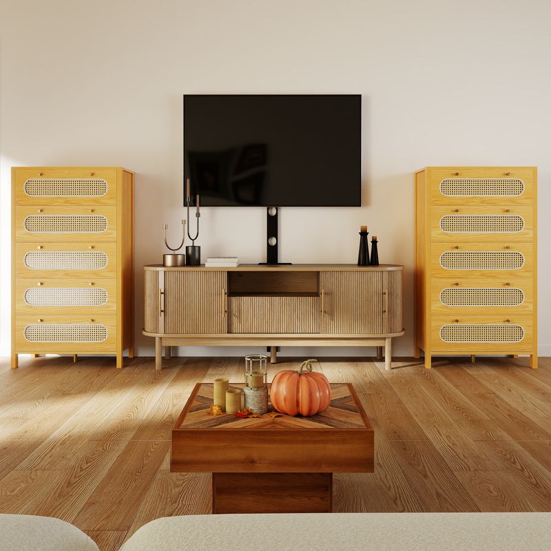 TV cabinet and two storage cabinets