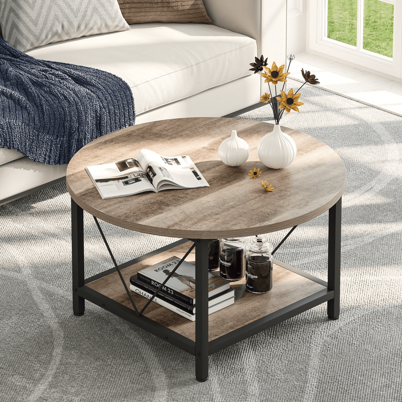 Rustic Round Coffee Table