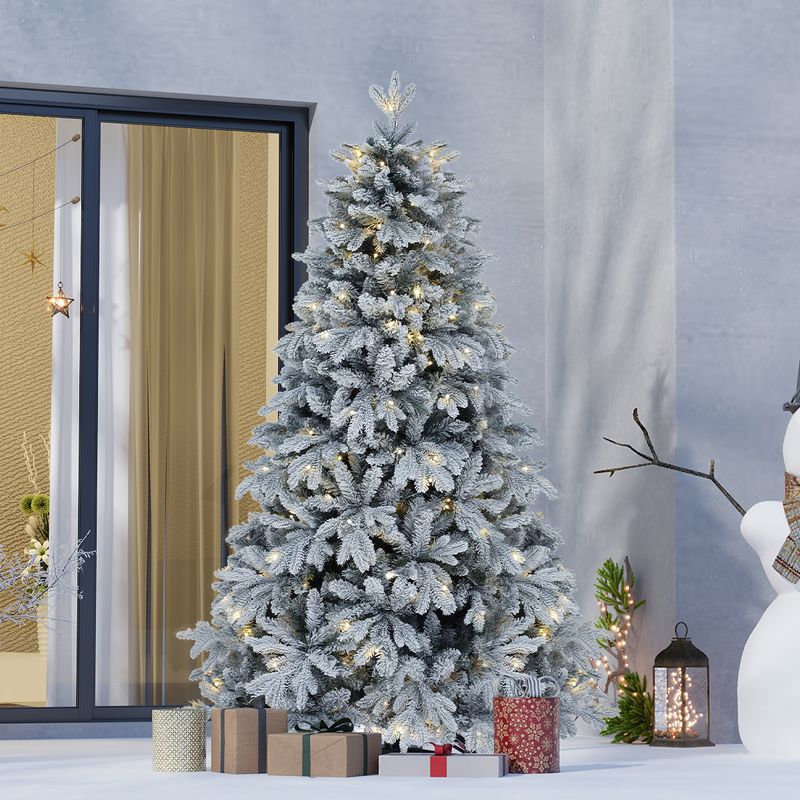Outdoor Snow Flocked Christmas Tree