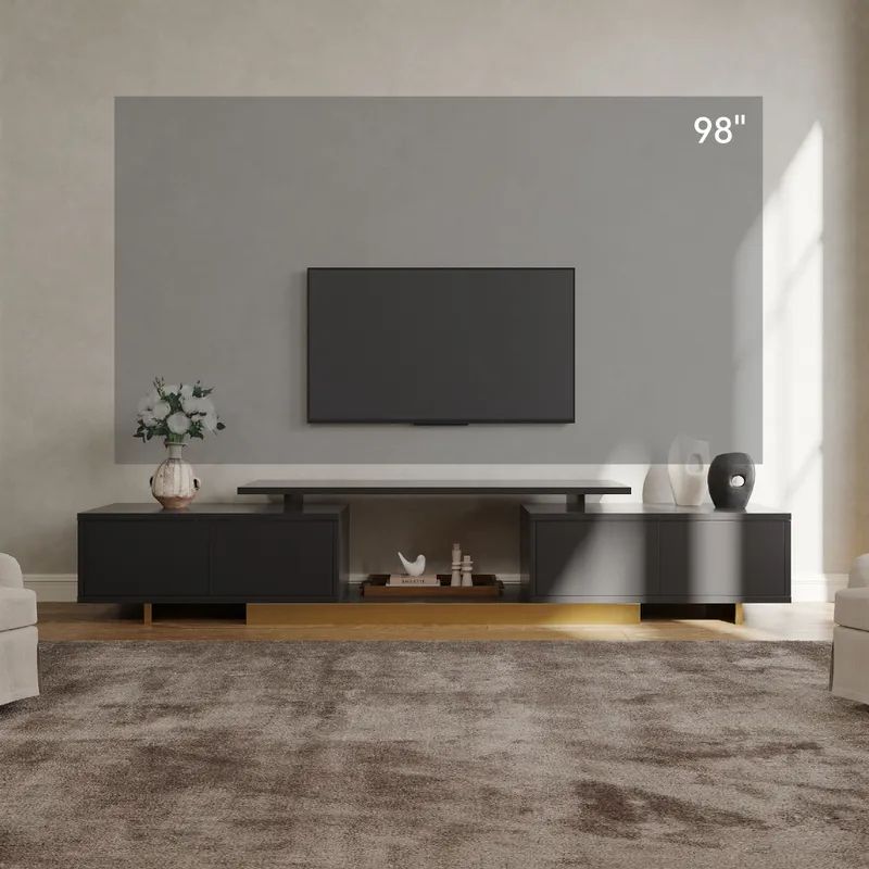 black modern tv stand