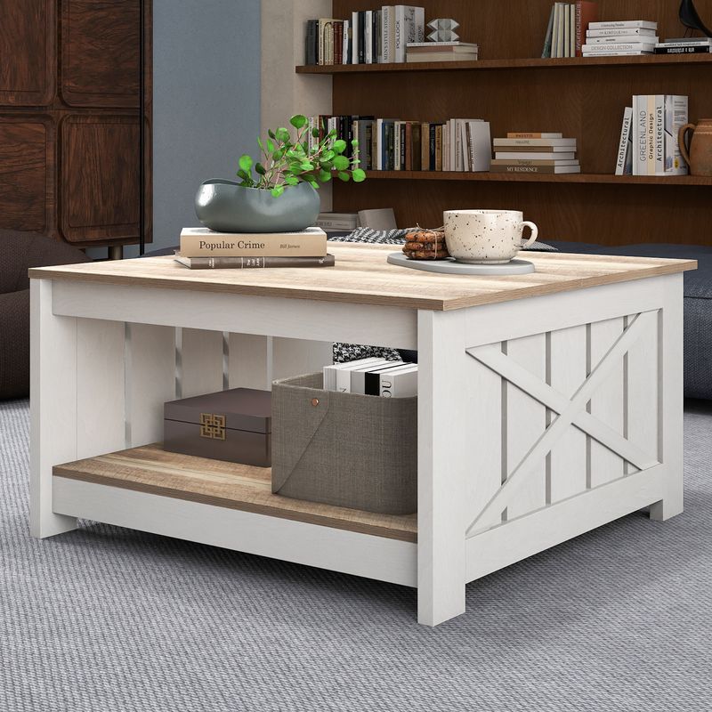 square wood coffee table