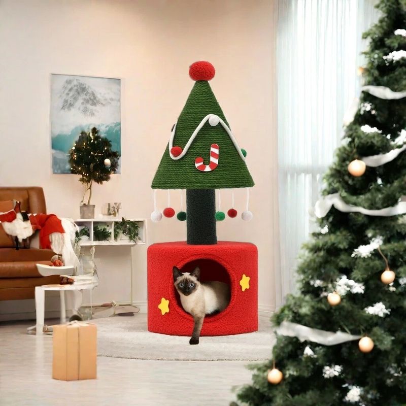christmas cat tower