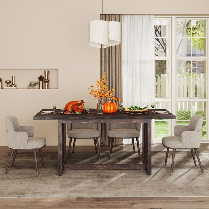 Wood dining table​ for Thanksgiving Day