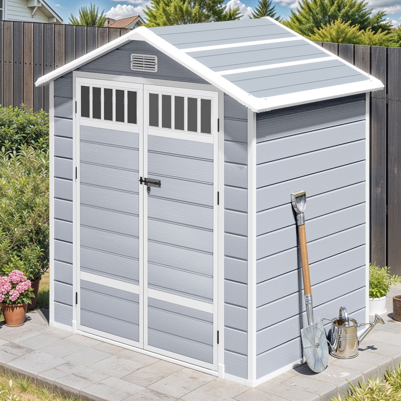 Side view of the outdoor storage shed with floor​