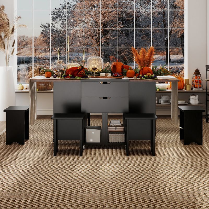 7 Pieces Dining Table Set for Thanksgiving Day