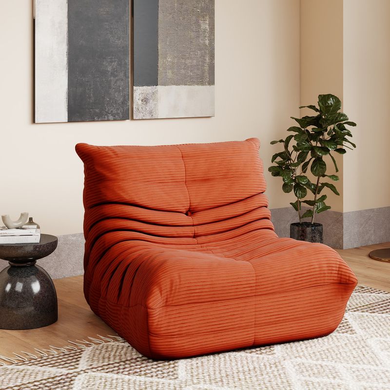 bean bag chair, corduroy lazy sofa, floor lounge chair, gaming bean bag, machine washable sofa, dorm room furniture, non slip bean bag, compact lounge chair, reading chair