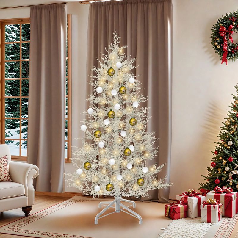 birch Christmas tree at home