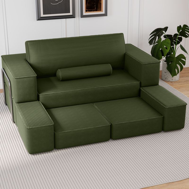modular sofa bed, convertible sectional couch, configurable floor sofa, pet friendly corduroy sofa, no assembly sofa, large sectional sofa, reversible sofa, cloud couch, apartment sofa, transformable furniture