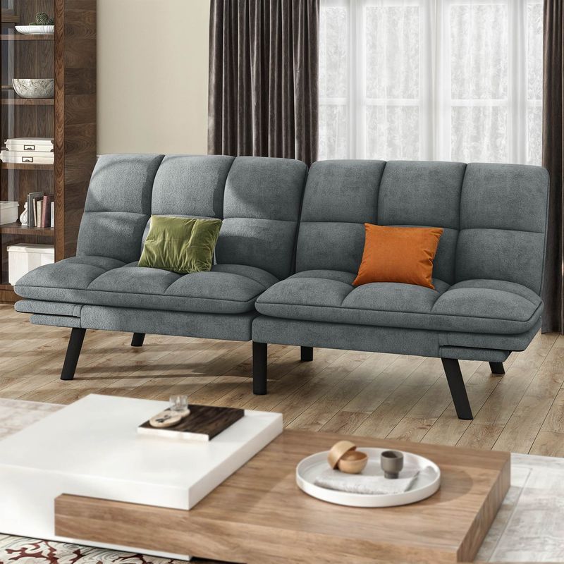 convertible sofa bed, cat proof futon, small space sleeper sofa, adjustable backrest sofa, twin size sofa bed, apartment furniture, guest bed sofa, modern futon couch, easy assembly sofa, scratch resistant fabric sofa