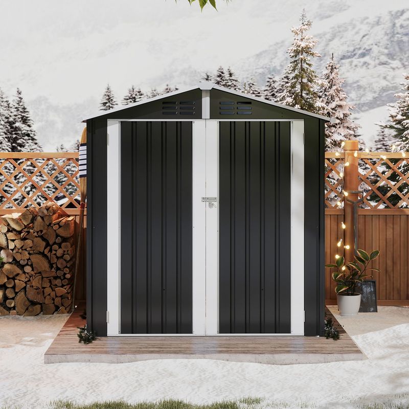 Metal Shed Storage Buildings​ For Christmas Decorations​