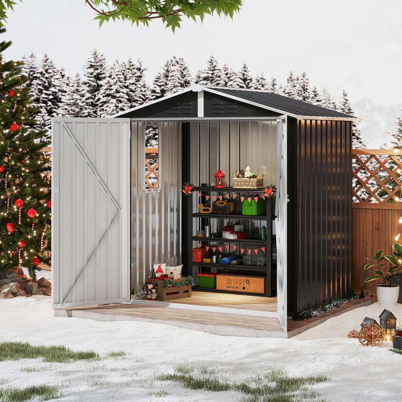 Metal Shed Storage Buildings​ For Christmas Decorations​