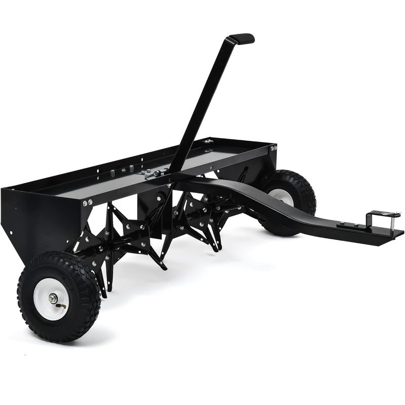 48" Tow Plug Lawn Aerator with Universal Hitch,Black