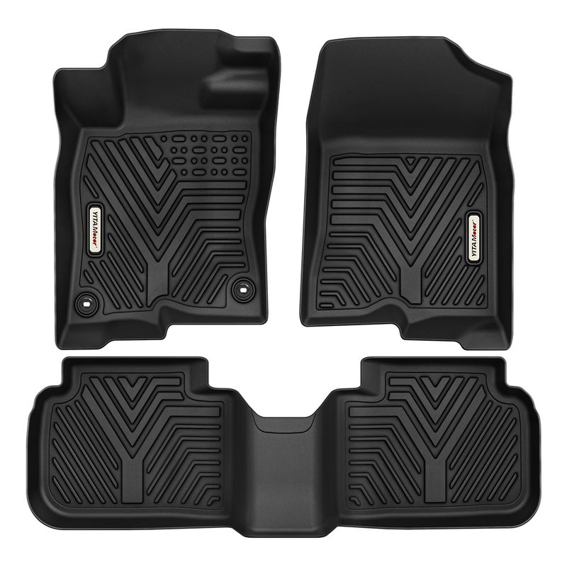 LEDKINGDOMUS All-Weather TPE Rubber Floor Mats For 2022-2026 Honda Civic Sedan (No Coupe) | 3-Piece Set
