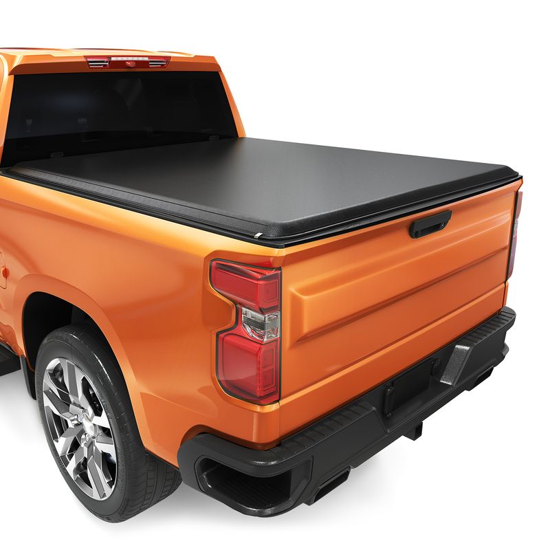 2020-2025 Chevy Silverado/GMC Sierra 2500 3500 HD Soft Roll Up Tonneau Cover, Fleetside 6.9 ft Bed