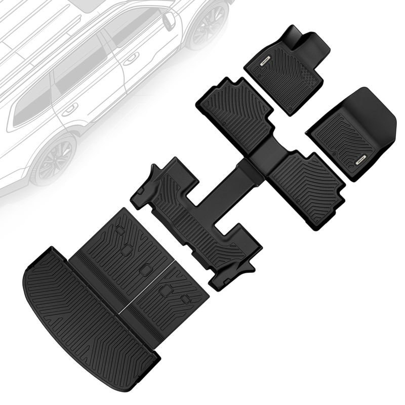 Tappetini Auto OEDRO Per Kia Telluride 2020-2025 (3 File + BAULE) - In TPE Antiscivolo E Inodore