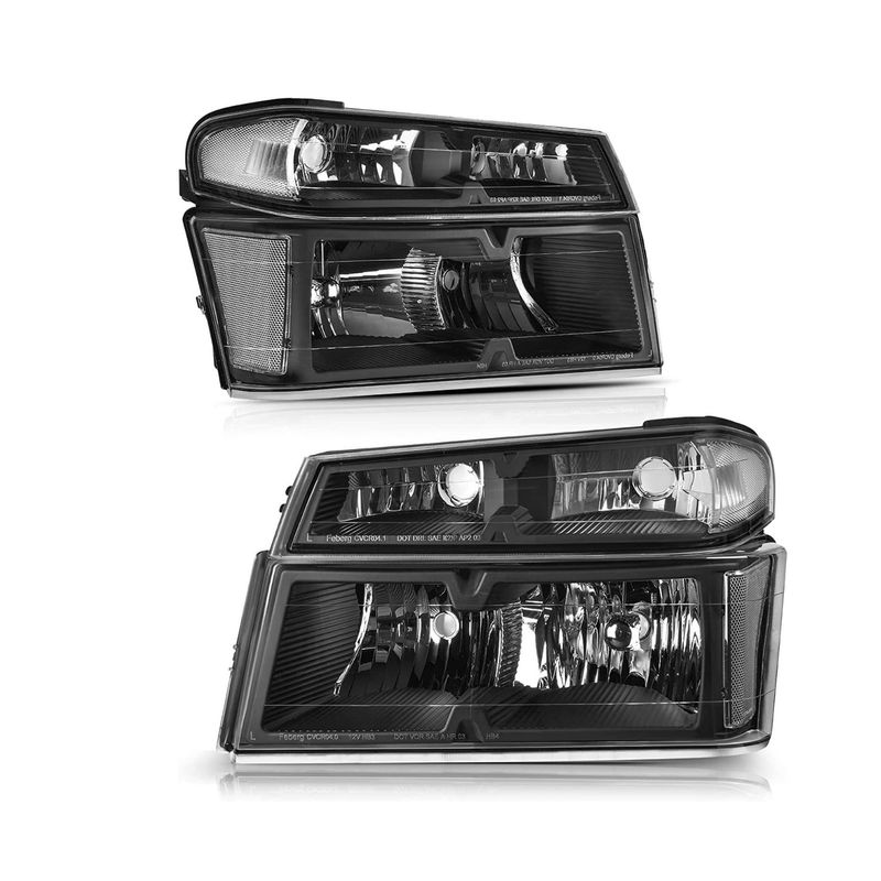 LED Headlights Assembly for 2004-2012 Chevy Colorado/ 04-12 GMC Canyon