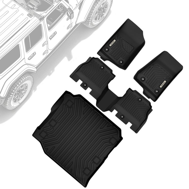 jeep wrangler floor mats, jeep wrangler cargo liner, best floor mats for jeep wrangler