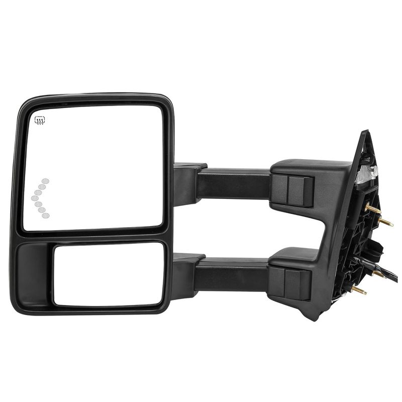 Ford Super Duty towing mirror, 2008-2016 F250 mirror, power heated tow mirror, driver side extendable mirror, LED signal towing mirror, smoke lens truck mirror, YITAMOR Ford mirror replacement