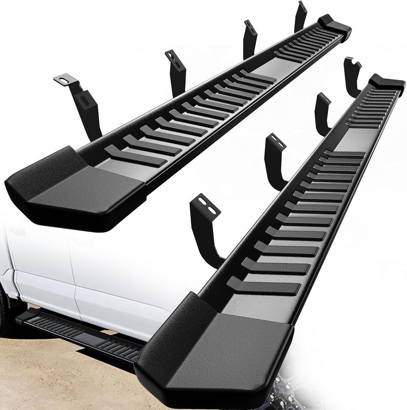 Toyota Tacoma running boards, 2024 Tacoma side steps, 6-inch nerf bars, stainless steel truck steps, Tacoma Double Cab accessories, YITAMOTOR running boards, off-road truck steps, heavy-duty side bars