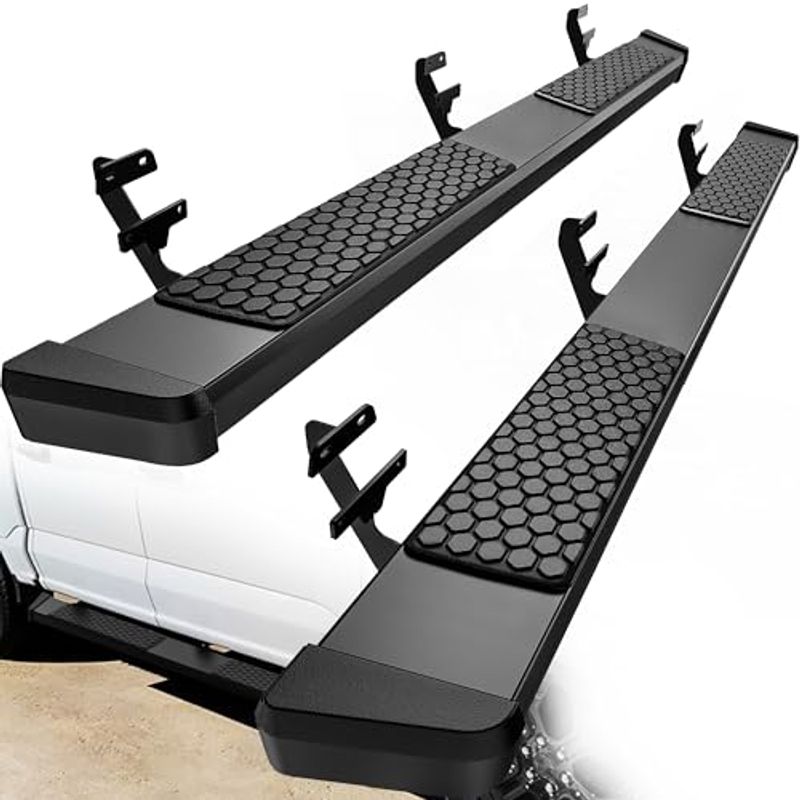 6 Inches Running Boards Replacement for 2015-2025 Ford F150 SuperCrew Cab, 2017-2024 F250 F350 Crew Cab, Black Side Steps Nerf Bar Rails