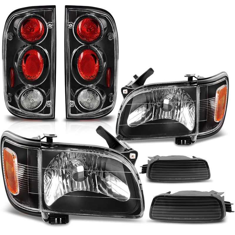 2001-2004 Toyota Tacoma Headlight + Signal Bumper Lamp + Tail Light Set L+R