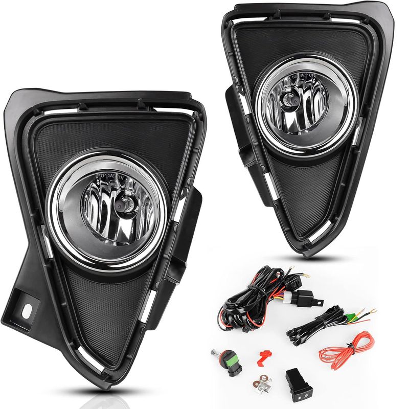 YITAMOTOR Fog Lights Compatible with 16-18 2016 2017 2018 RAV4 Fog Light Replacement,with 12V 55W H11 Bulbs,Wiring Harness and Switch 